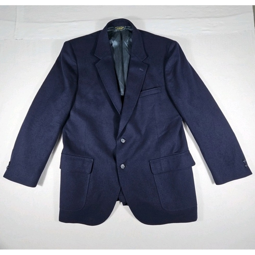 Vintage Anthony Foxx For KG Mens Stores 100% Wool Sport Coat Navy 2 Button 46L